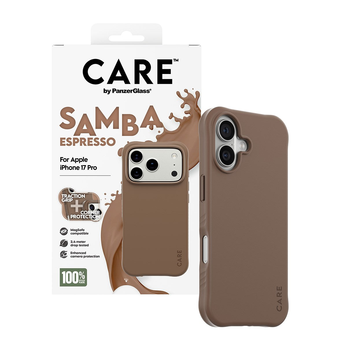 CARE™ by PanzerGlass® Samba Case Espresso w. MagSafe iPhone 17 Pro